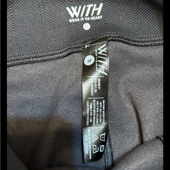 Wear It To Heart TERESA SLIT FLARE BLACK Legging Medium - Picture 8 of 9